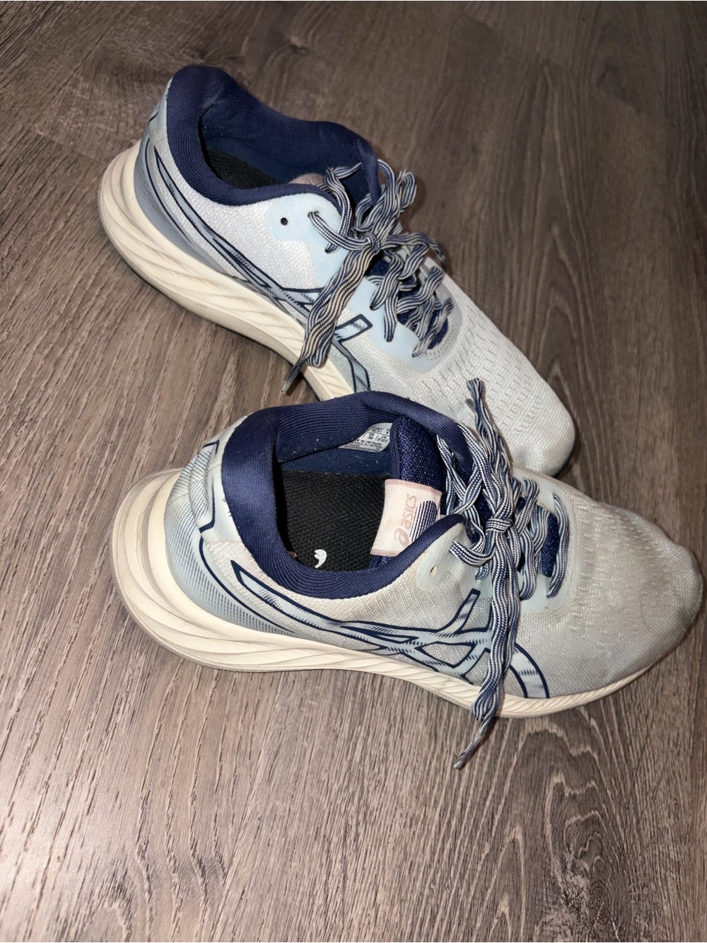 ASICS GEL-Elite 9 Low Blue W Running Sneakers White/Blue Rubber Sole 1012B490